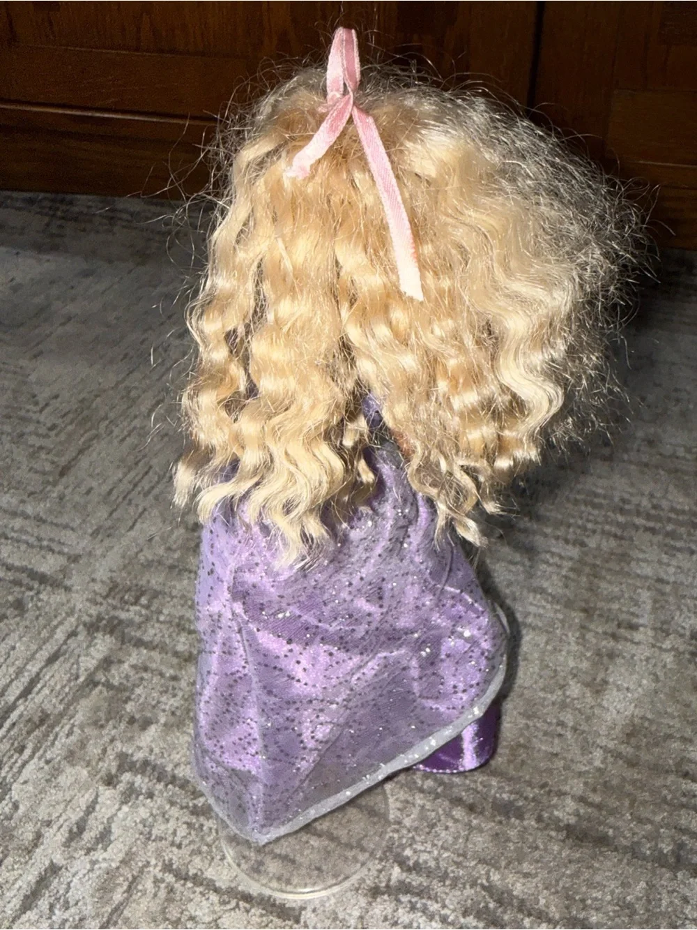 Barbie super star era face sculpt 90’s blonde blue eyes lavender dress